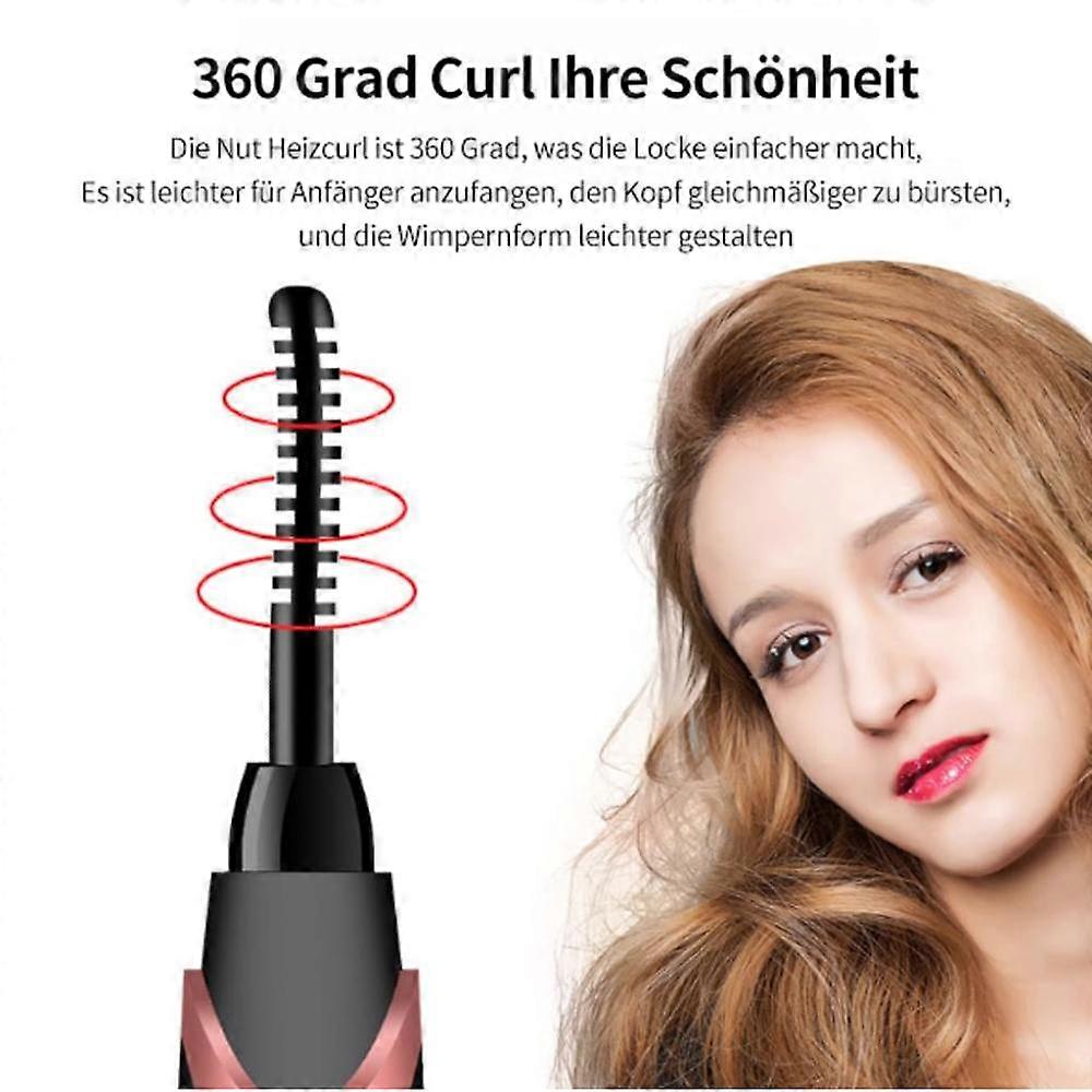 Ergonomic Heated Eyelash Curler, Rapid-Heating Adjustable Temperature