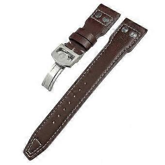 IWC versierde leren band met vouwsluiting in koeienhuid verkrijgbaar in de maten 21 mm en 22 mm