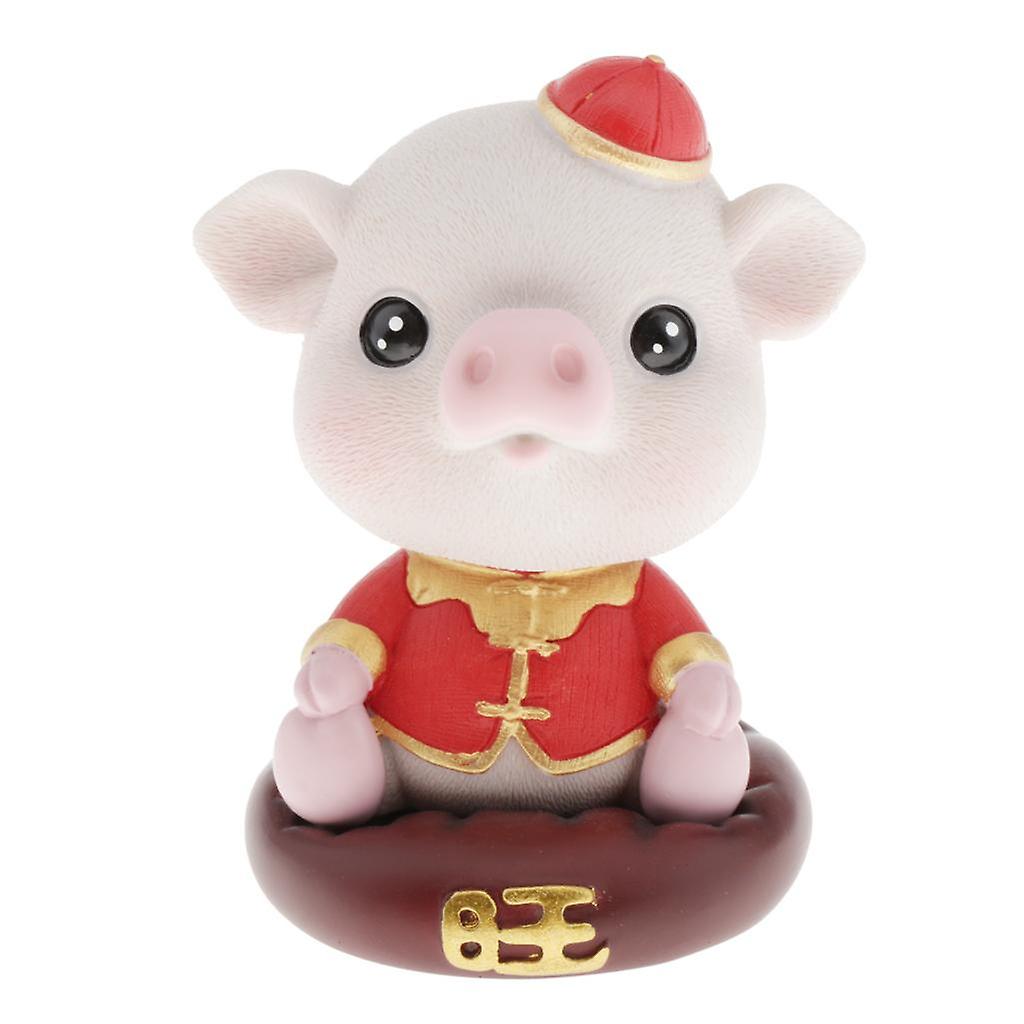 Pout Pig Shaking Head Car Dashboard Dcor