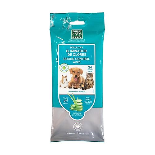 Talc odor eliminator pet wipes 24 units