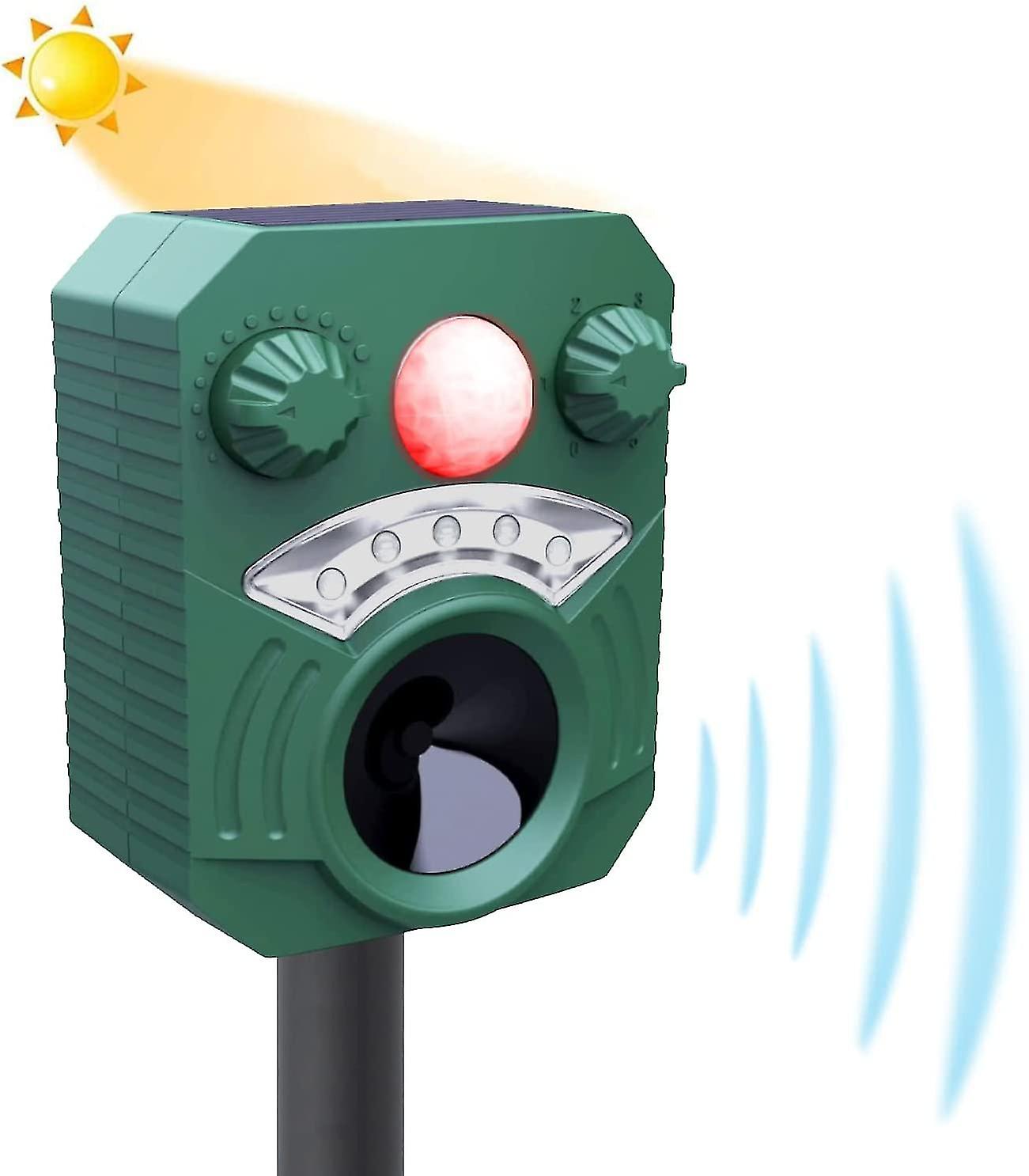 Ultrasonic Garden Cat Repeller, 5 Modes, Usb Or Solar Powered, Cat Repeller With Ground Stake Prevent Dogs And Cats, Birds, For Gardens, Fields, Nurse