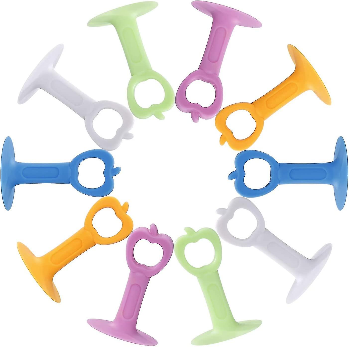 Door Handle Silicone Bumper Protector Household Items 10 Pieces (random Color)