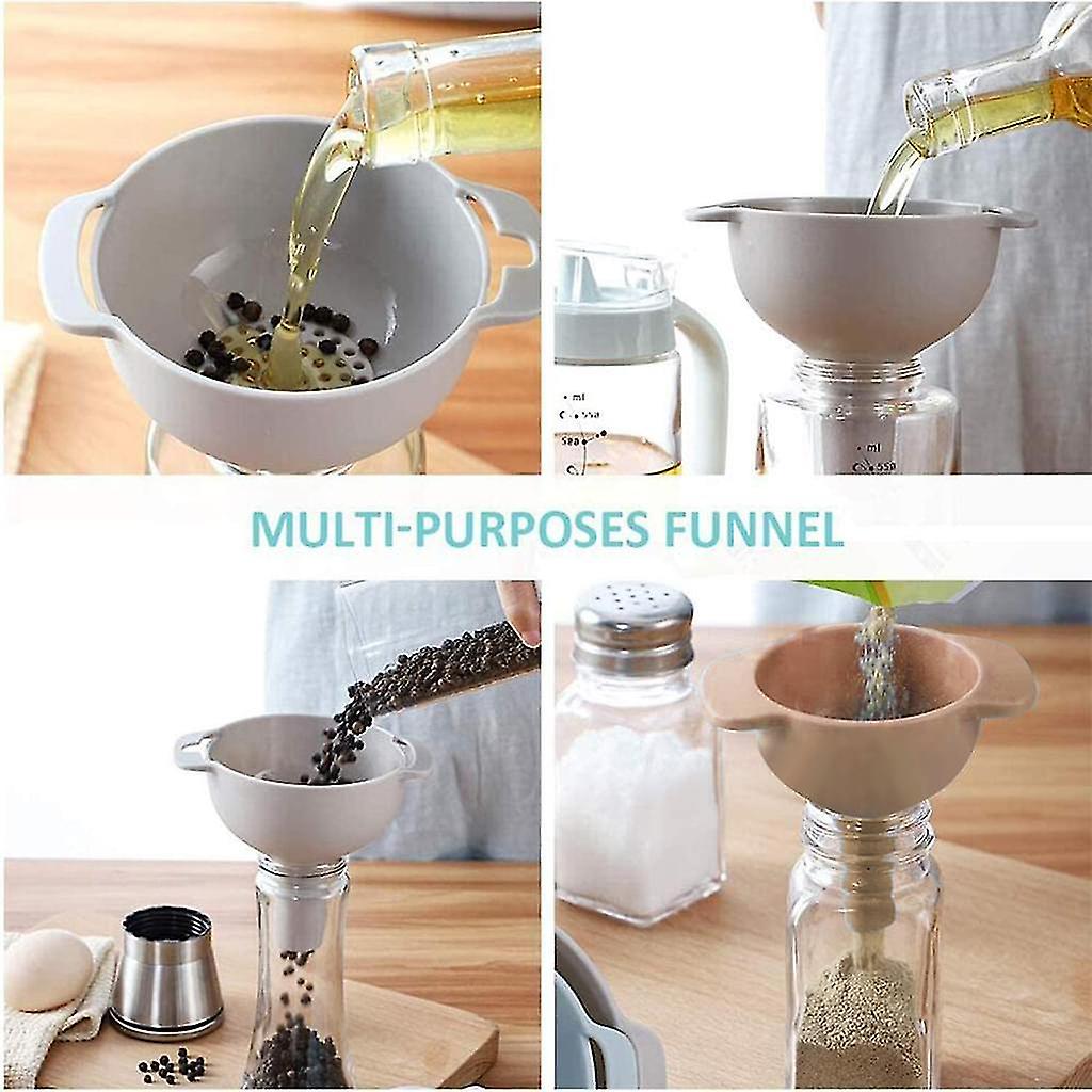 Funnel Set Kitchen Plastic Funnel With Handle Multifunction