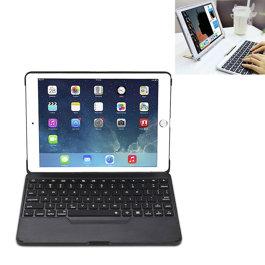 F611 Backlight Bluetooth Keyboard PU Case For iPad Air 2