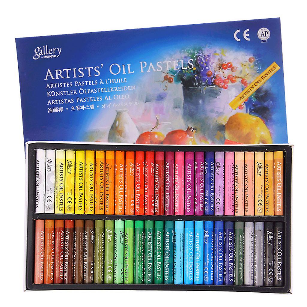 Pastéis de óleo 48 cores pintura lisa resistente ao desgaste Crayons seguros para estudantes