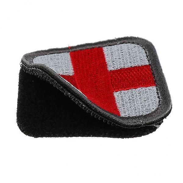 4x50 x 50mm Hook & Loop Medic First Aid Red Cross Patch White