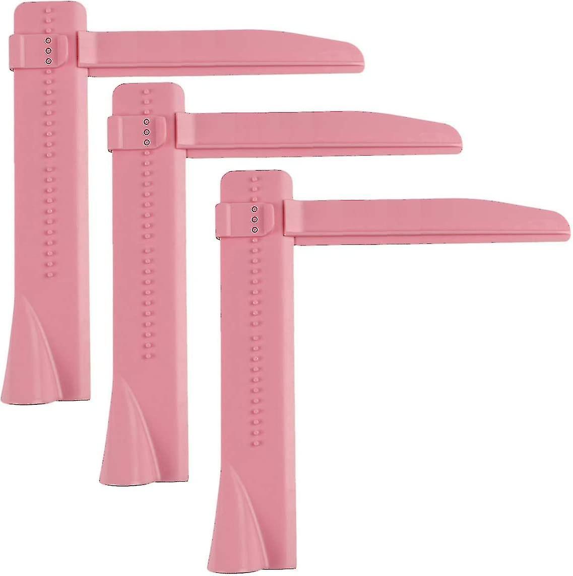 3 Pieces Adjustable Height Cream Scraper Cream Edge Smoothing Tool (pink)