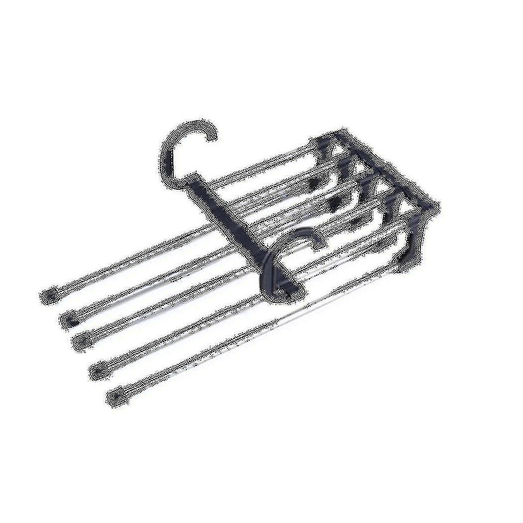 2pcs Multi-layer Telescopic Folding Pants Rack Stable Durable Rustproof S- Telescopic Folding Hange