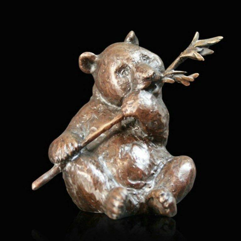 Panda Bronze Figurine Figurine By Allianceinteriorsltd