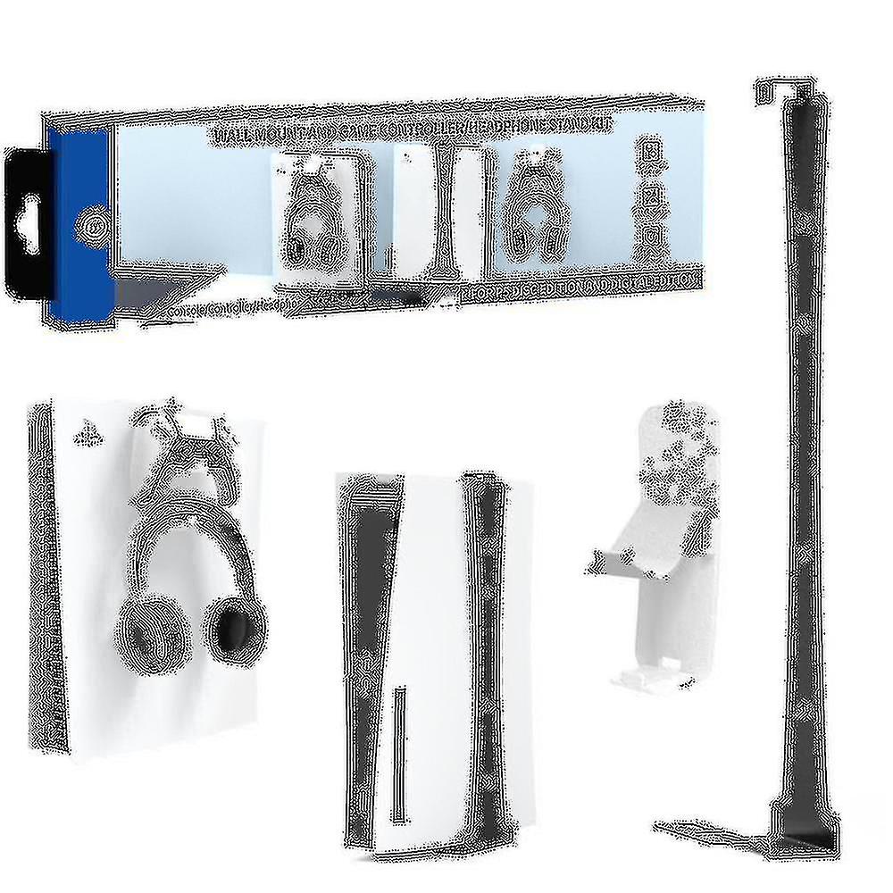 Ps5 Wall Mount Kit, Ps5 Wall Mount With Controller Holder Compatible With Ps5/ns/ps4/xbox Controller- Ps5 Accessories