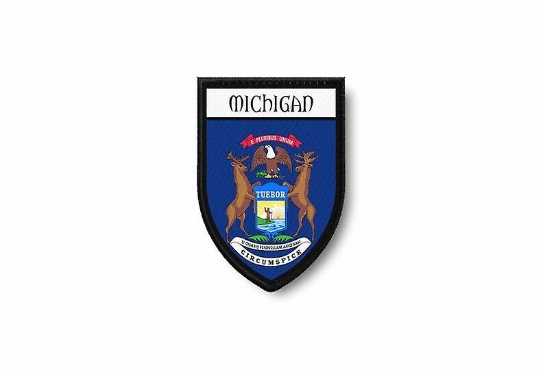 Patch Ecusson Termocollant Edge Brode Flag Prints USA Michigan