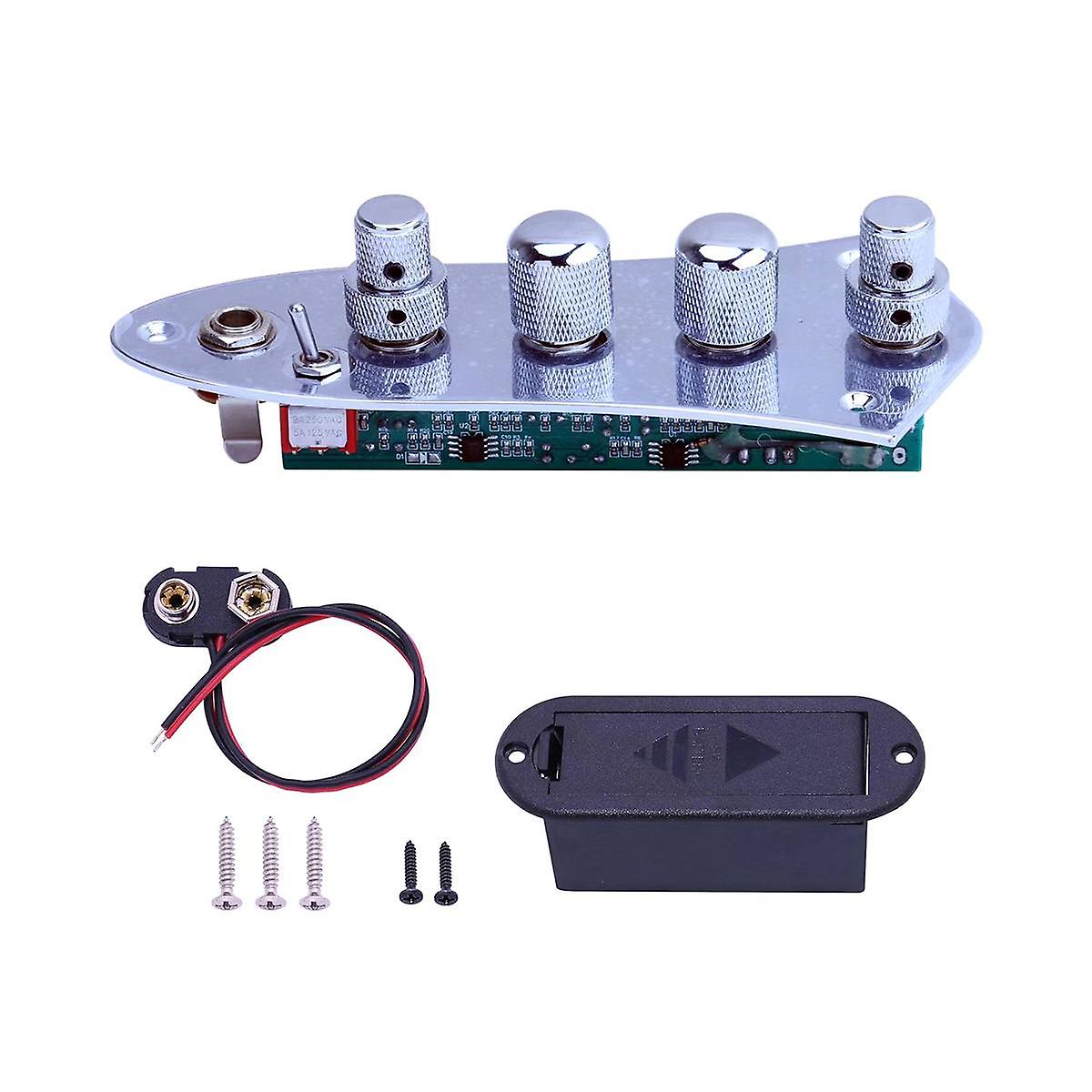 5 Jazz JB Bass Loaded Wired Control Plate for 4/5 String Parts JB-08CR