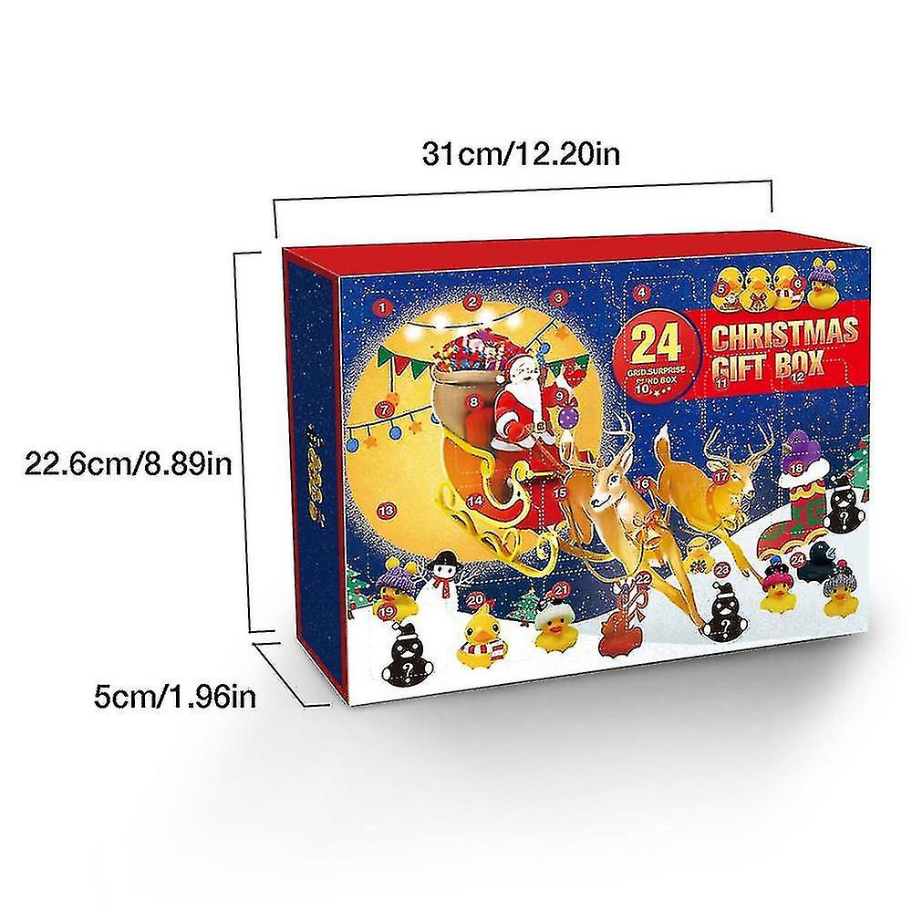 2023 Advent Toy Box 24pcs Set Cute Rubber Mochi Animal New Year Countdown Stress Relief Kid