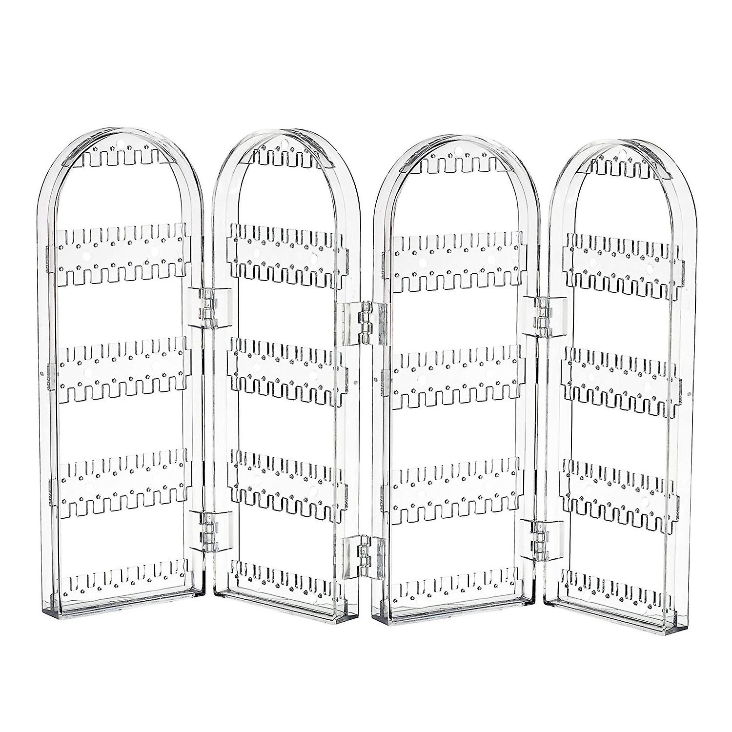 Earrings Display Rack Transparent Multi-layer High Stability Plastic Desktop Jewelry Display Stand E