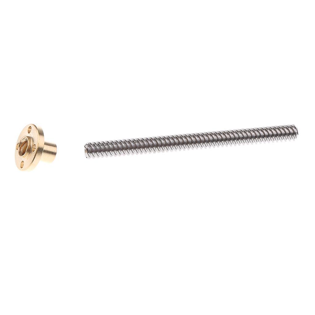 T8 8mm Dia Threaded Screw Rod+Screw Nut For 3D Printer Stepper Motor 100MM