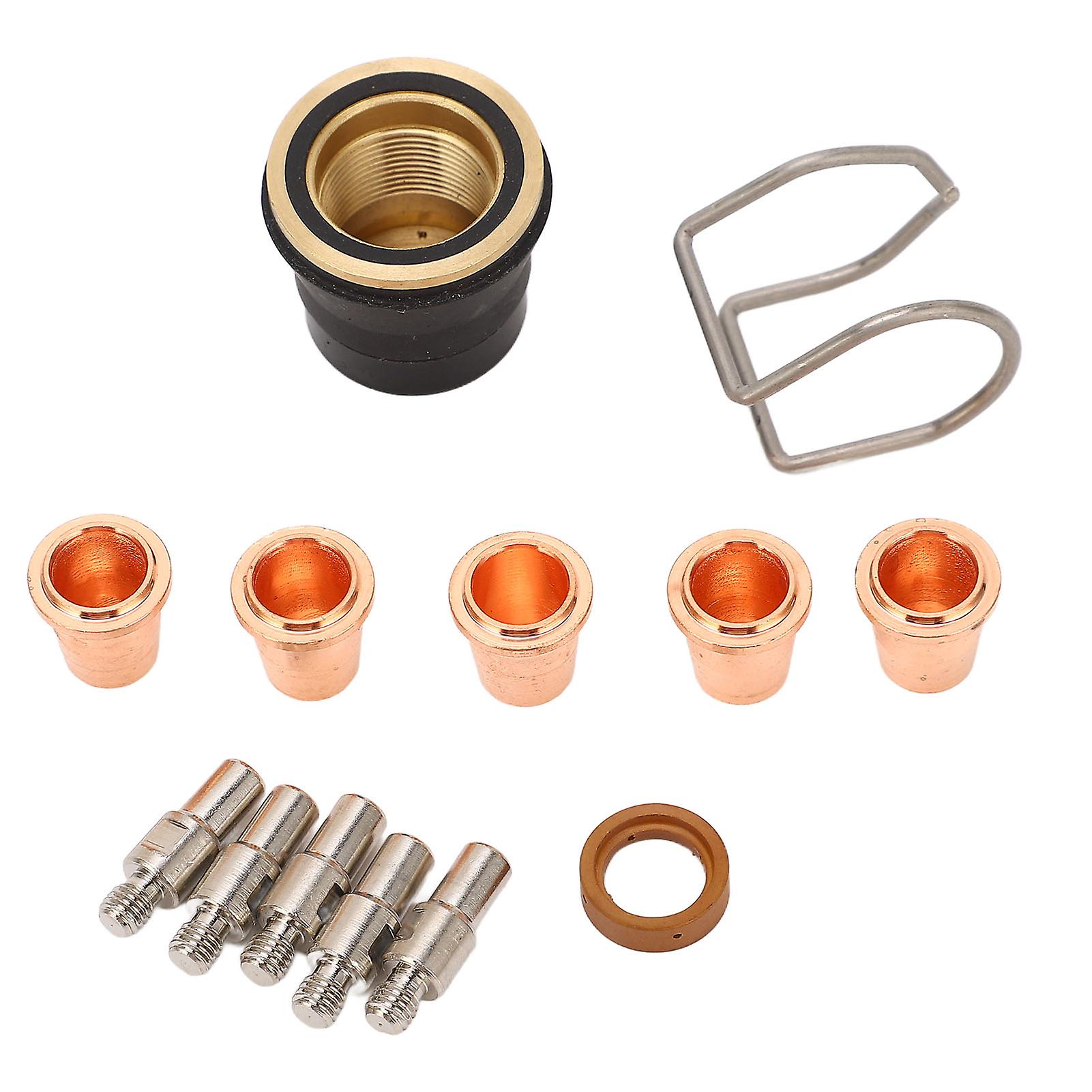 13Pcs Welding Torch Accessories Electrode Nozzle Tip Kit with Bracket for S45 Plasma Cutting Consumables 