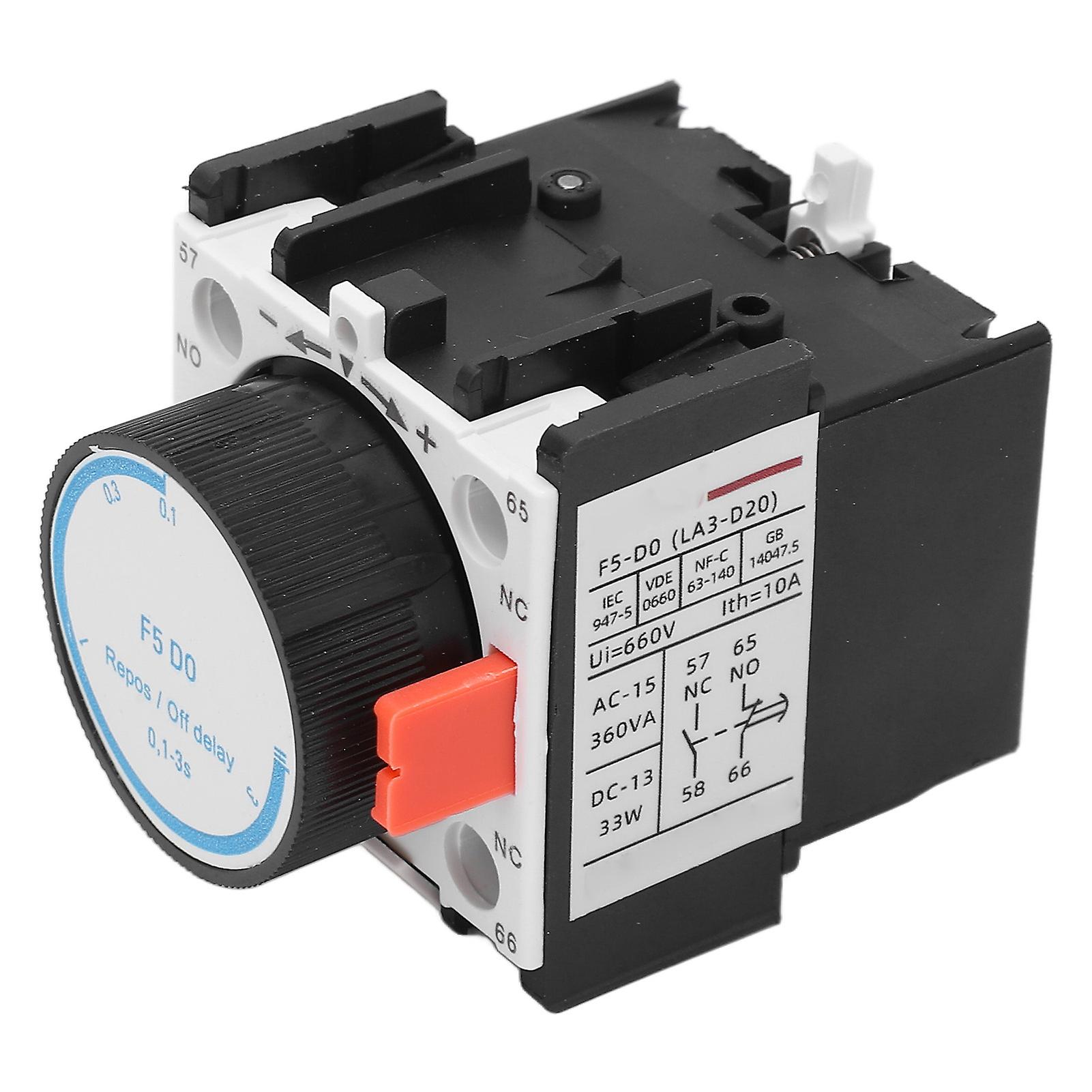 High Precision Delay Contact 0.1s-3s PC Shell Flame Retardant