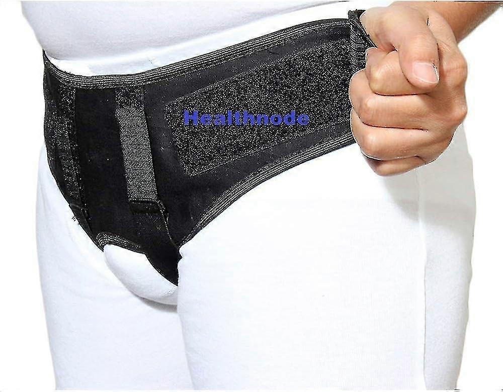 Ceinture De Soutien Pour Hernie Inguinale Homme/Femme - Noir - Coton - Compression Douce - Neuf