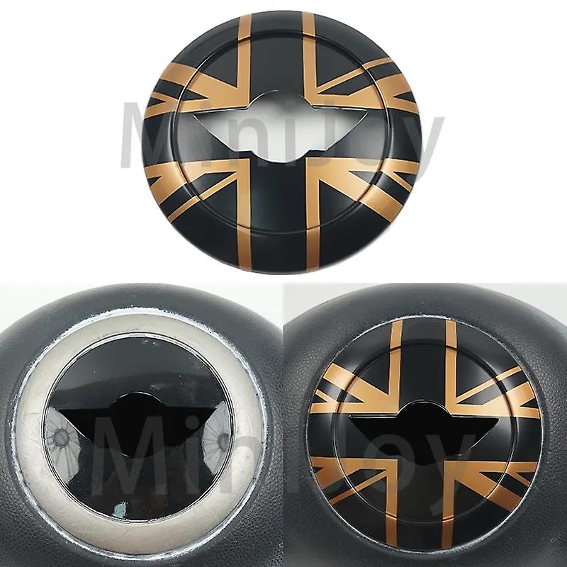 Union Jack Steering Wheel Center Panel Car Sticker For MINI Cooper R50 R52 R53 Car-Styling Accessories Interior Trim
