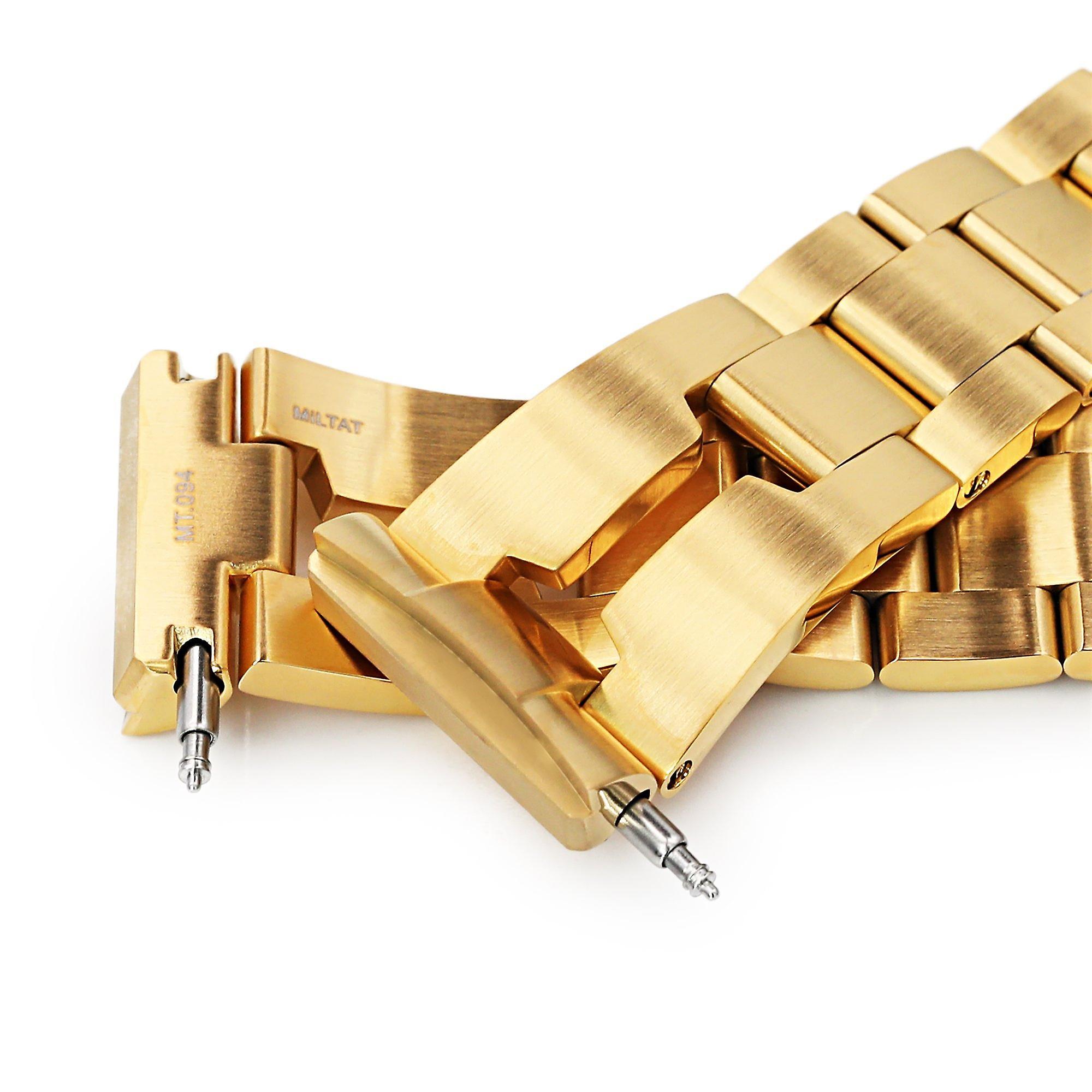 Strapcode Watch Bracelet 22mm Retro Razor 316l Stainless Steel Watch
