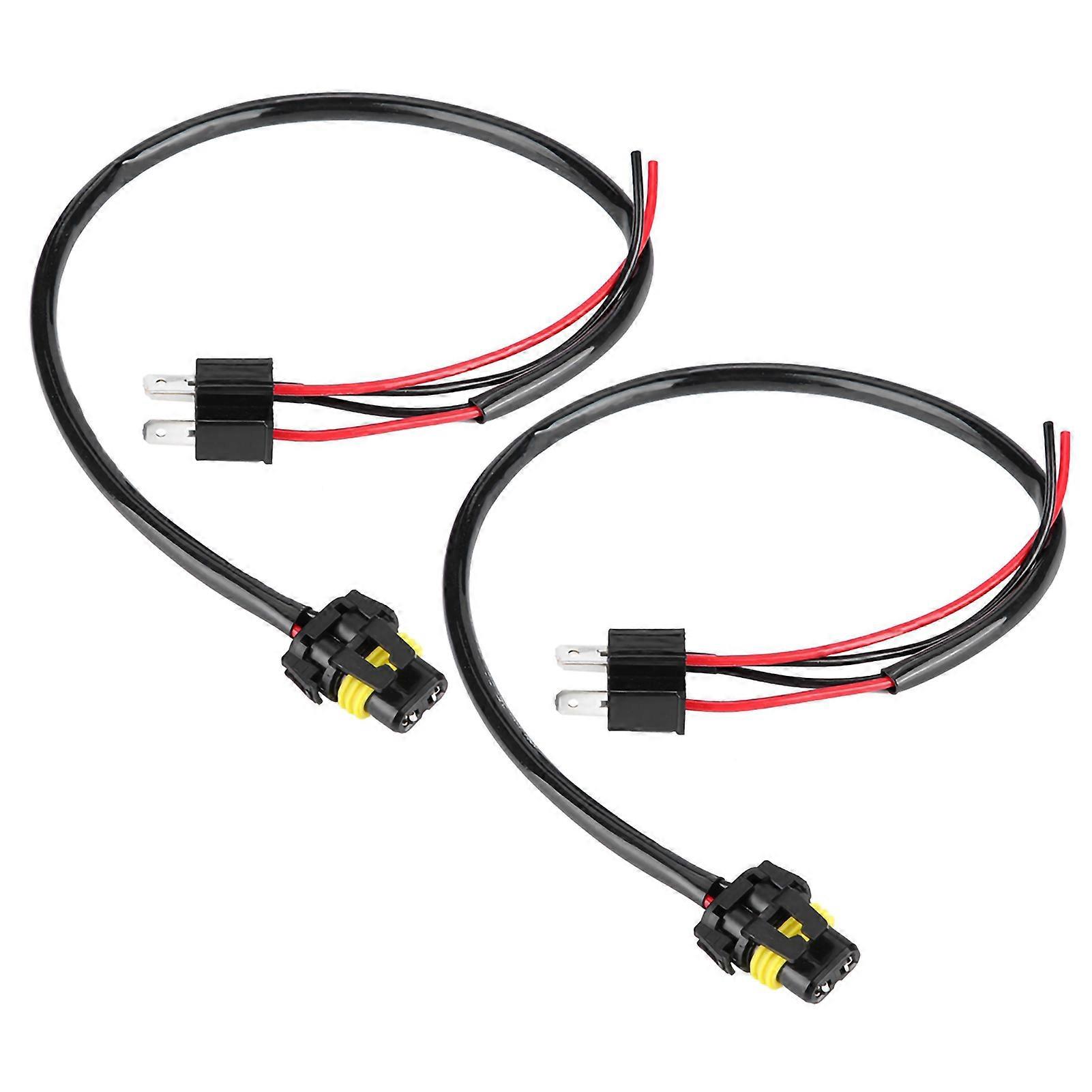 2 Pack Fog Light Conversion Adapter Cables H4 Sockets to 9006 Bulbs