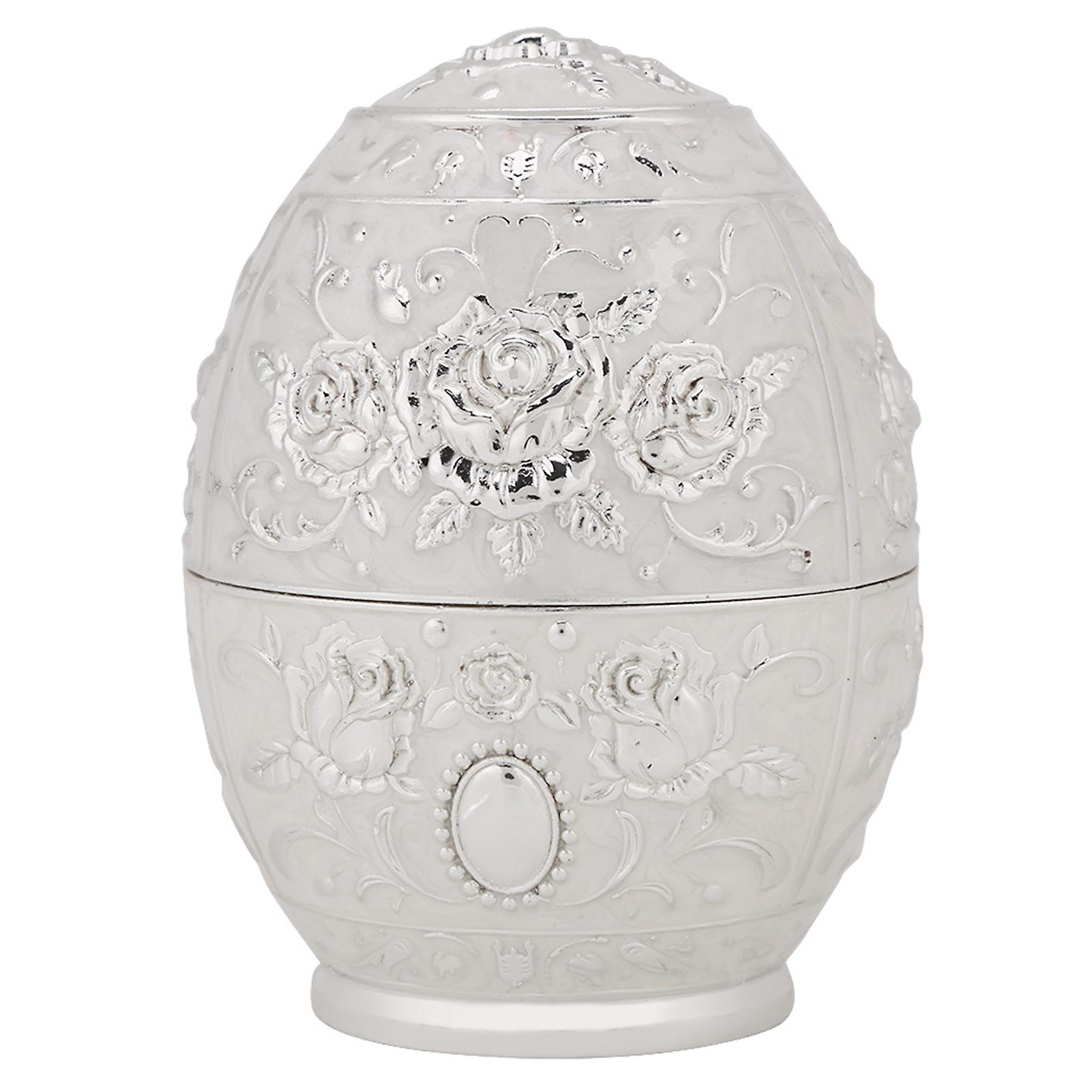 Zinc Alloy Toothpick Holder Floral Pattern Hand Press Toothpick Dispenser (Silver Pattern)