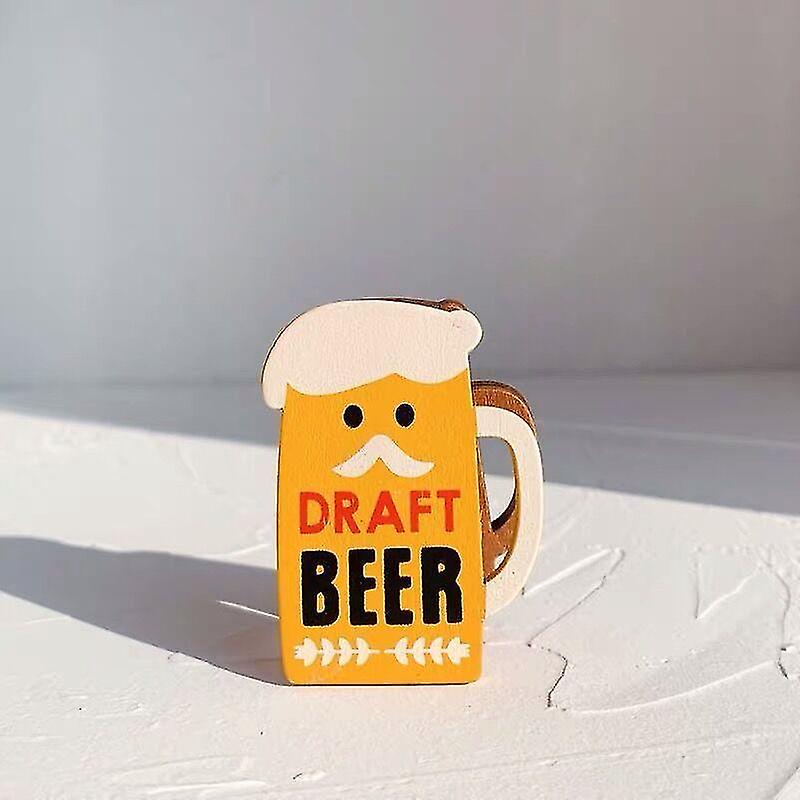 E Vintage Coffee Beer Wooden Memo Holder Clip photo Card St Folder