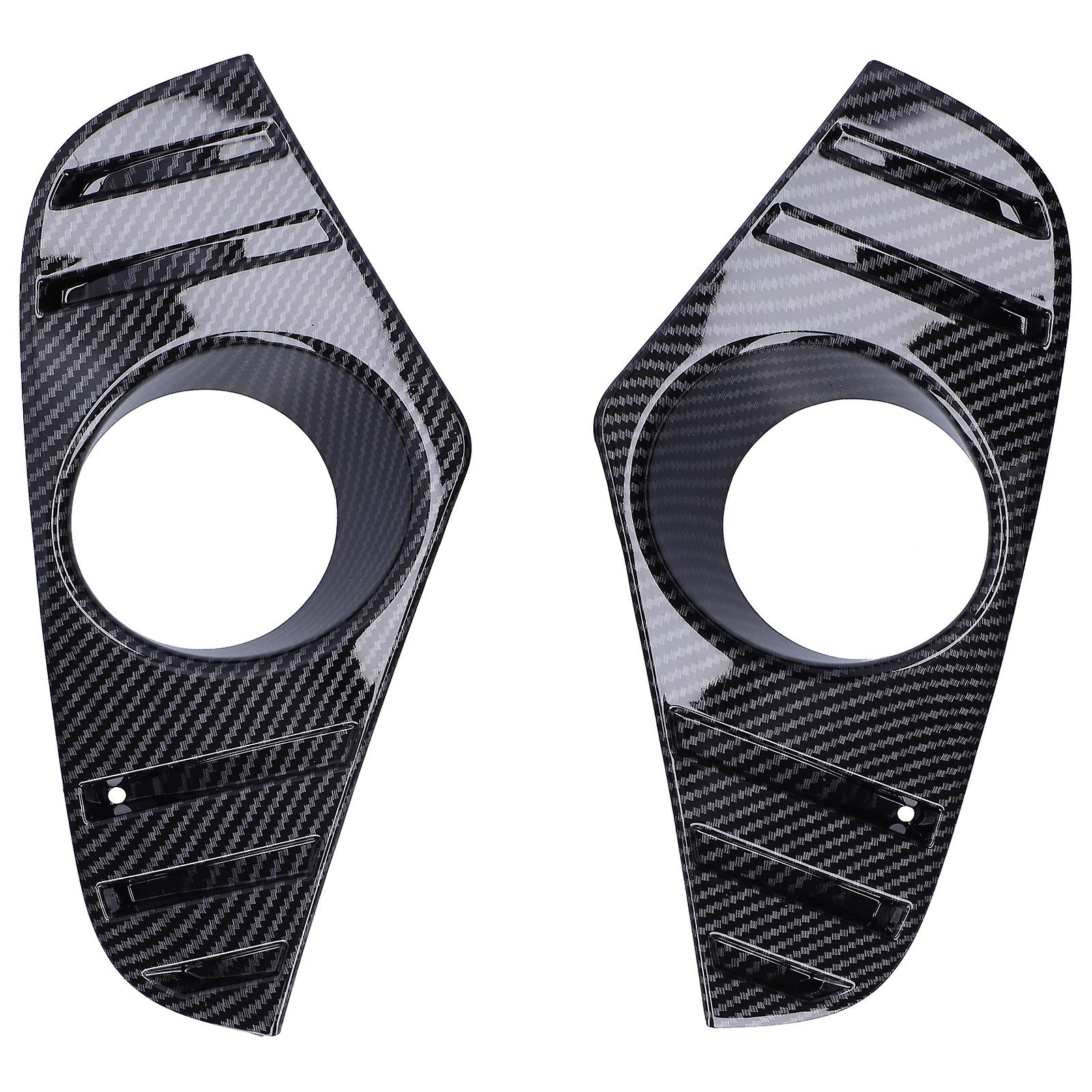 Lot de 2 caches décoratifs pour feux antibrouillard avant, style fibre de carbone, adaptés au RAV4 2019-2021