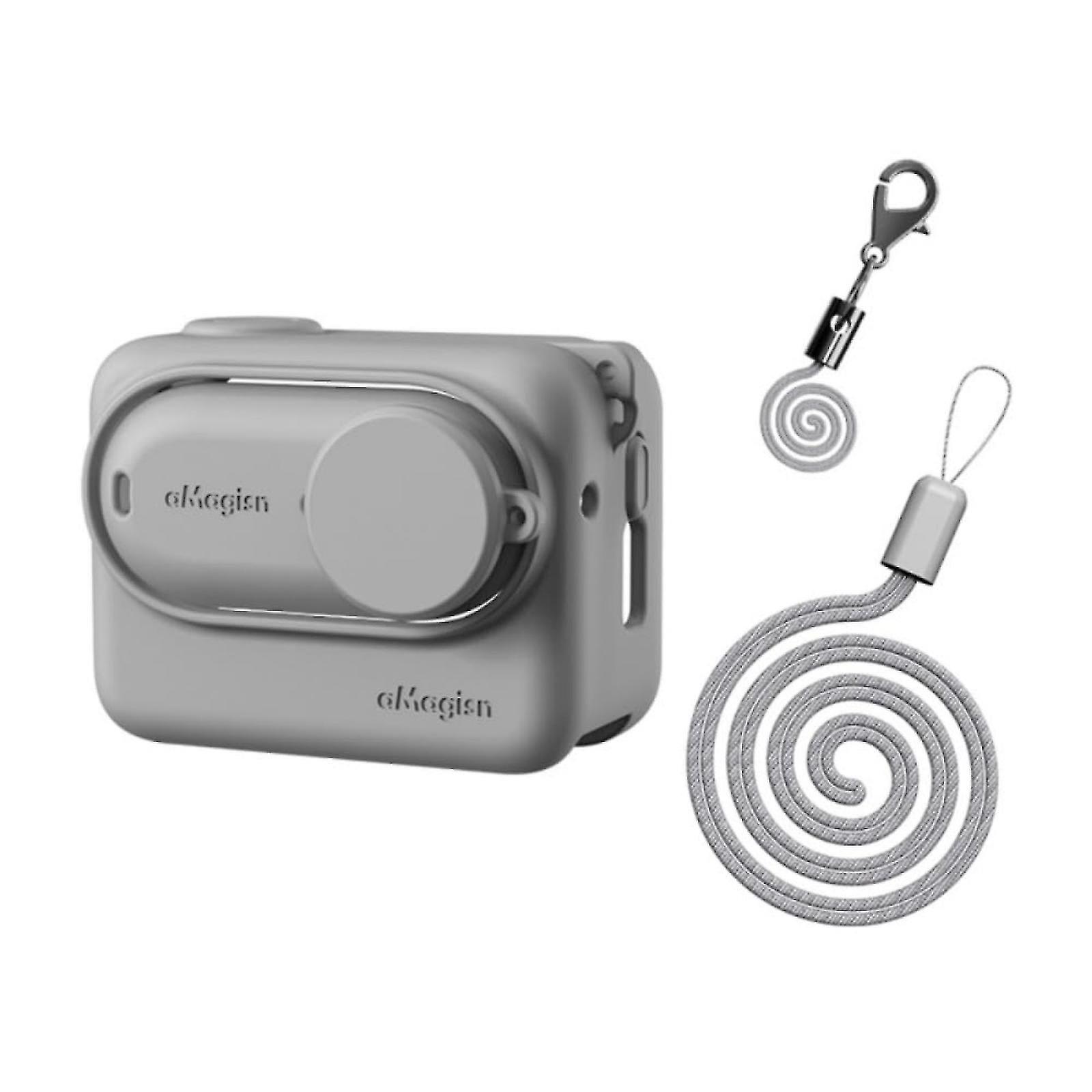 Silicone Protective Case Cover for Insta360 GO 3 Camera + Action Pod Comes with Neck Hang Rope -GSLA