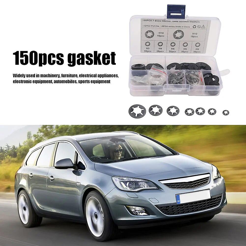 150pcs 7-size Assorted Internal Star Lock Washer Kit Quick Speed Locking Washers