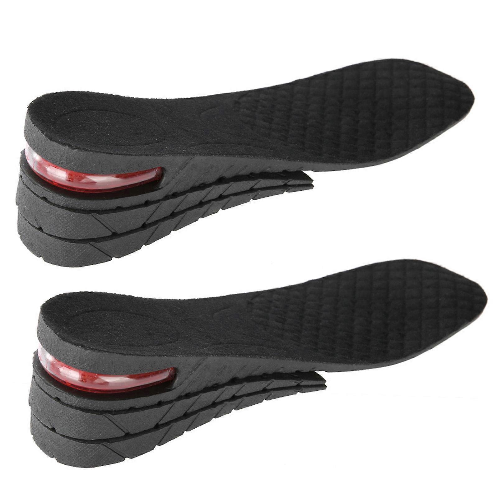 Four Layers Adjustable Height Increase Insoles Unisex Pu Heel Lift Height Taller Insoles 03