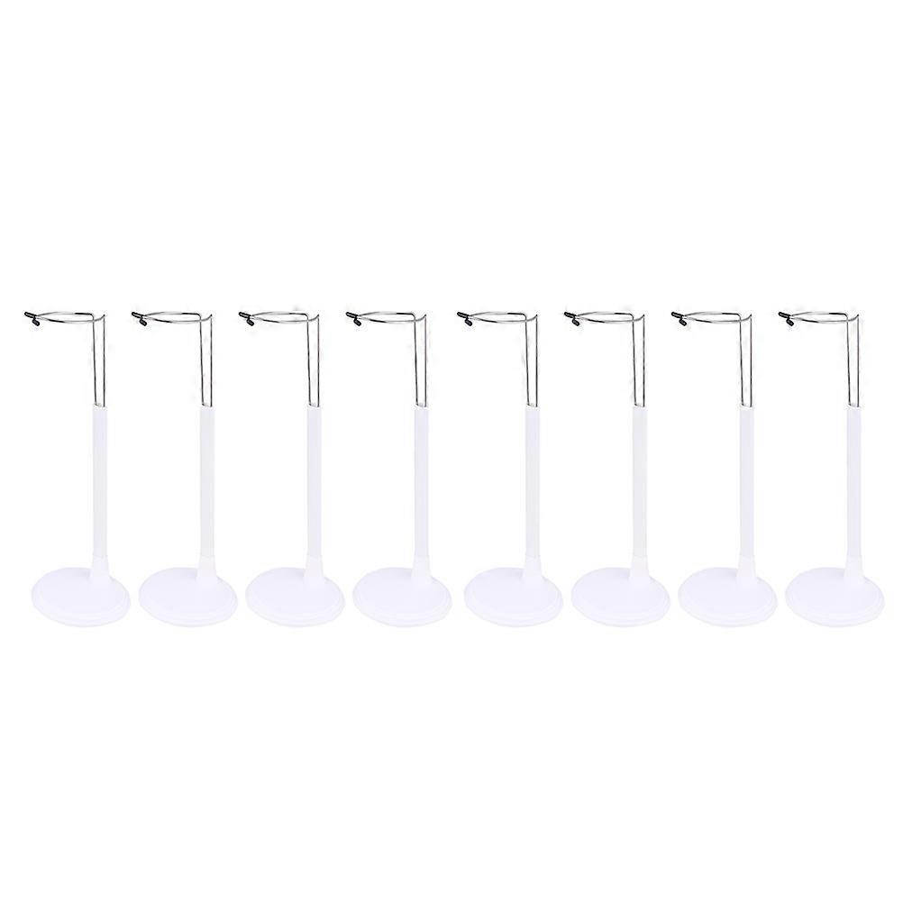 8pcs Kunststoff Puppe Stand Puppe Figur Display Halter Puppe Rack Puppe mit Zubehör