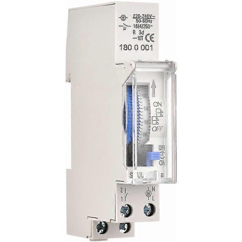 24-hour Mechanical Timer 15-minute Minimum Timer Rail Mount Built-in Battery, Sul180a Ac220-240v Gray - Sul180a Ac220-240v Gray Get It