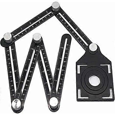 Multi-angle measuring ruler, multi-function multi-hole ruler protractor tool