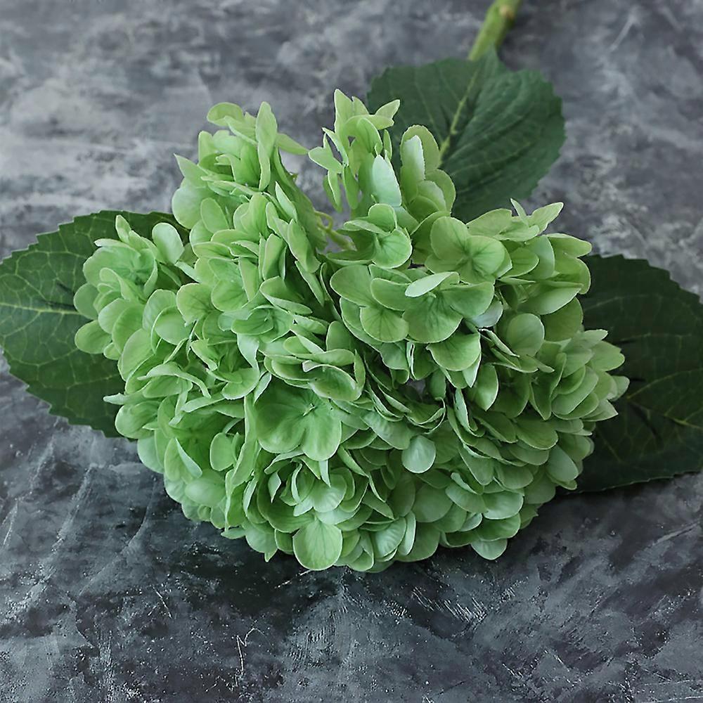 Artificial Hydrangea 49cm Large Artificial Hydrangea Heads with Stem (Dark Green)