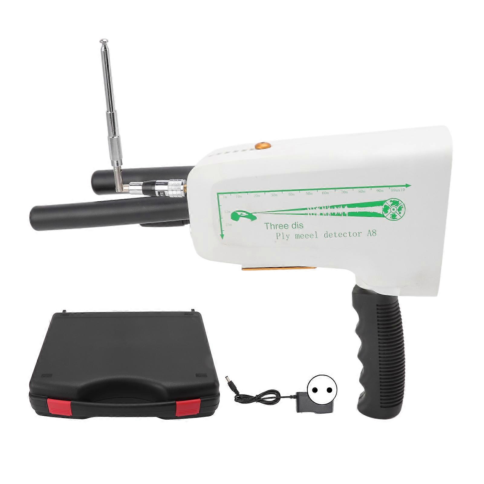 Metal Scanner Device 30m Depth 1000m Range A8 Display Protection Handheld Metal Detector for Outdoor 100240V White EU Plug NO.2258