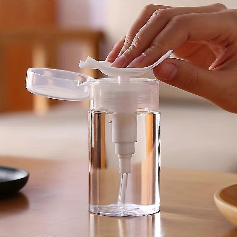 Pro Push Down Dispenser Bottle - Effortless Liquid Pumping System for Precise Control - Ideal for Nail Polish and Makeup Remover, Professional Beauty