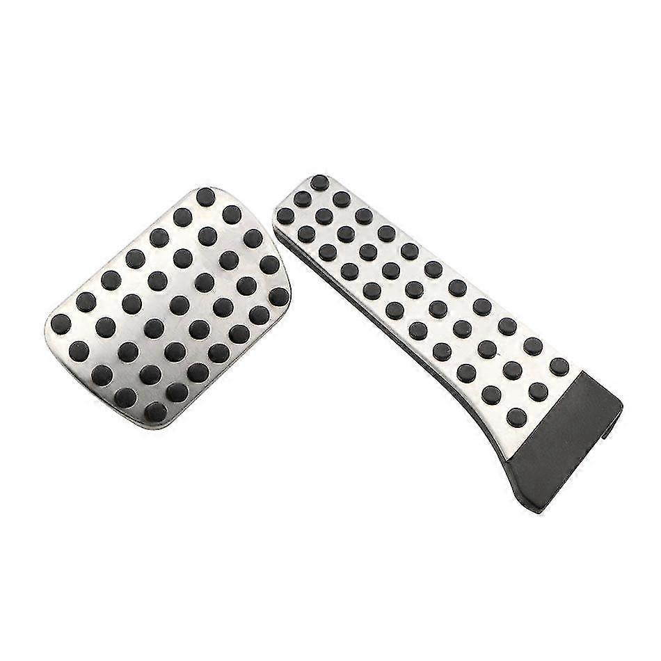 3-Piece Stainless Steel Pedal Cover Set – Gas, Brake & Rest Pad – Non-Slip Fit For Mercedes-Benz C/E/S/GLK/SLK/CLS/SL Class