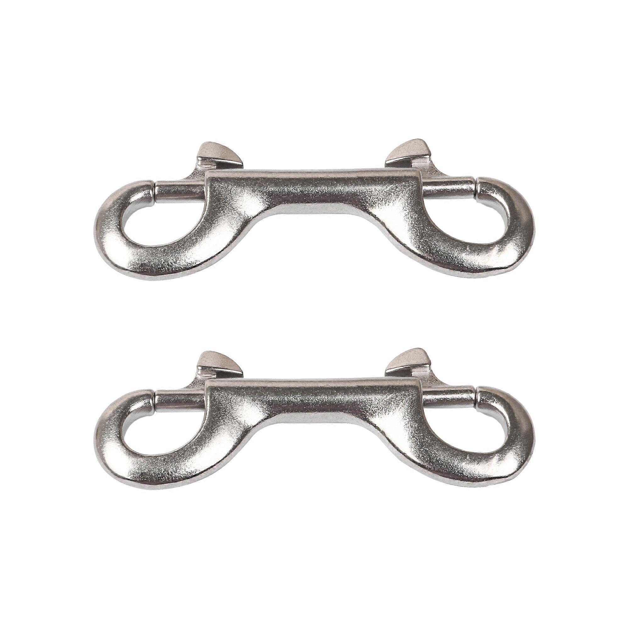 2 Pcs Stainless Steel Bolt Snap Hook Chain Clips for Ropes 3.55Inch Silver