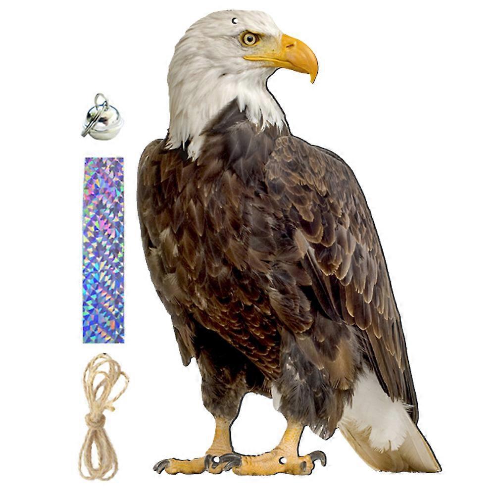 1 set of Bird Deterrent Decorative Rotating Bird Deterrent Catcher Hanging Eagle Ornament
