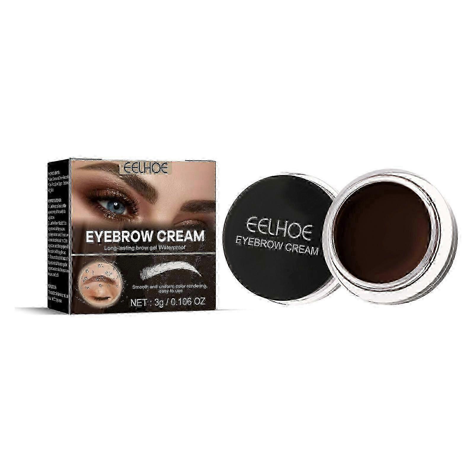 Eelhoe Eyebrow Dyeing Cream Smooth Color-Holding Waterproof Not Sizzzing To Create Three-Dimensional Lasting Natural Wild Eyebrow Cream -Walnut Colors