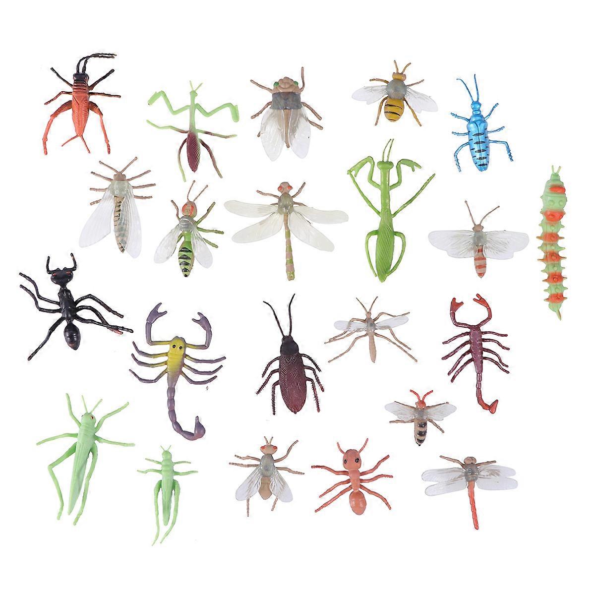 22pcs Artificial Insect Toys Funny Plastic Model Insect Toy for Kid Child Boy Girl