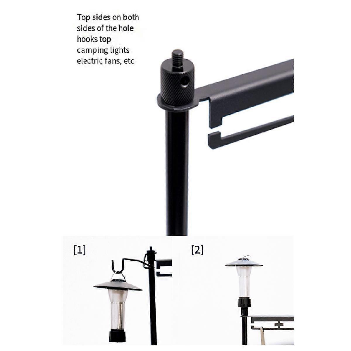Storage Rack Folding Multi-Layer Rack Camping Tabletop Double-Layer Storage Rack Cutlery Rack Light Rack Short Style