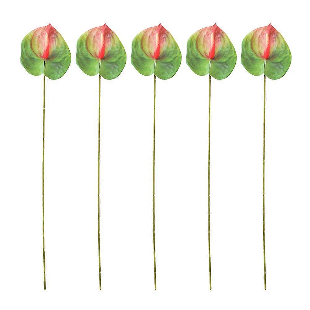 6 pz Artificiale Anthurium Fiori Falso Fiore Centrotavola Composizione Floreale Decori