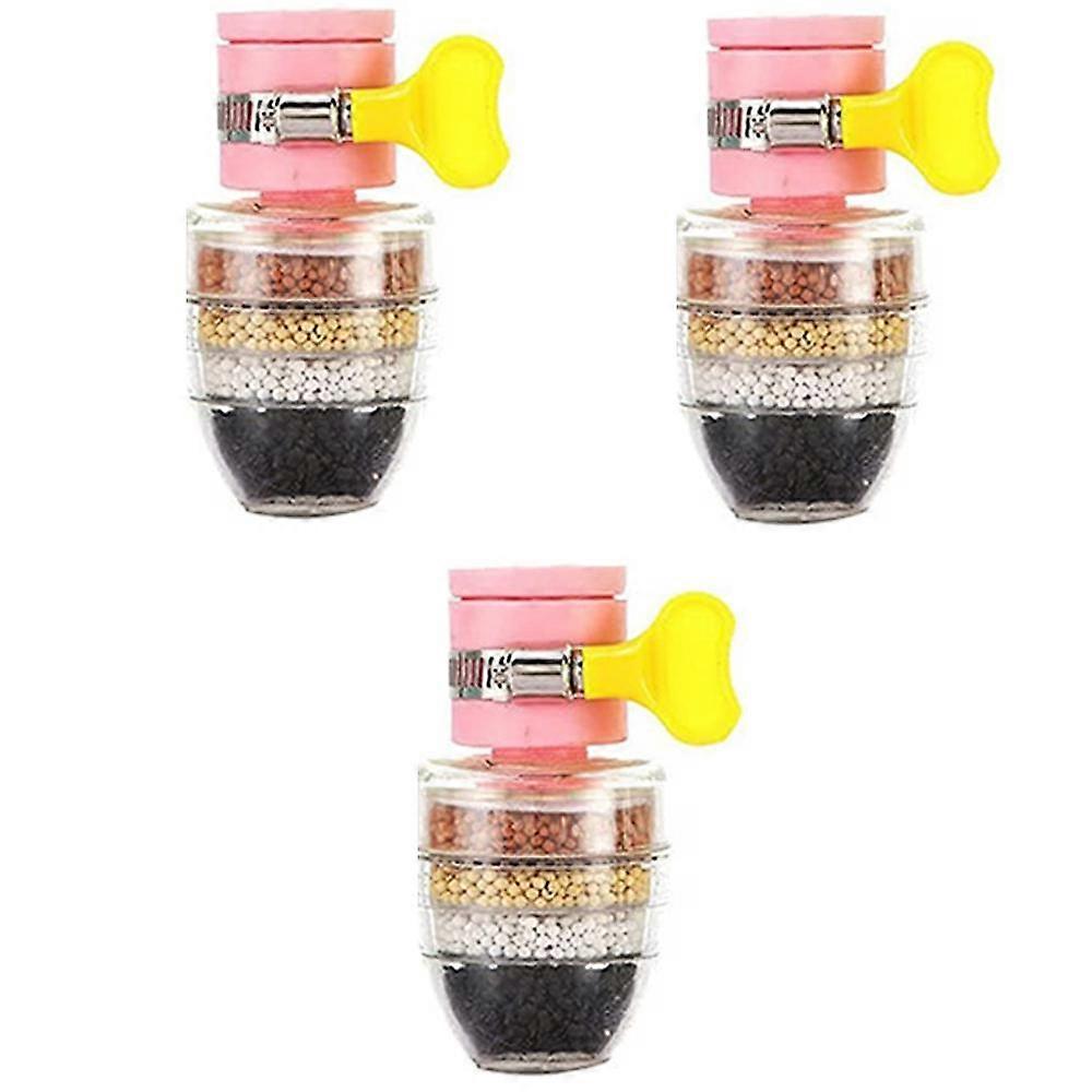 Nirvana 3 Pack Activated Carbon Faucet Water Filters Universal Interface Home Kitchen Faucet Tap Water Clean Purifier Filter Cartridge Layer Water Fil