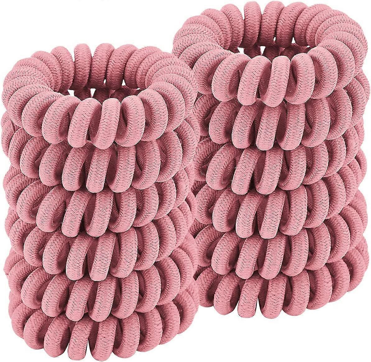 Elastici per capelli a spirale, supporto coda di cavallo cavo telefonico fasce a spirale per le donne ragazze (rosa, 12 pezzi)