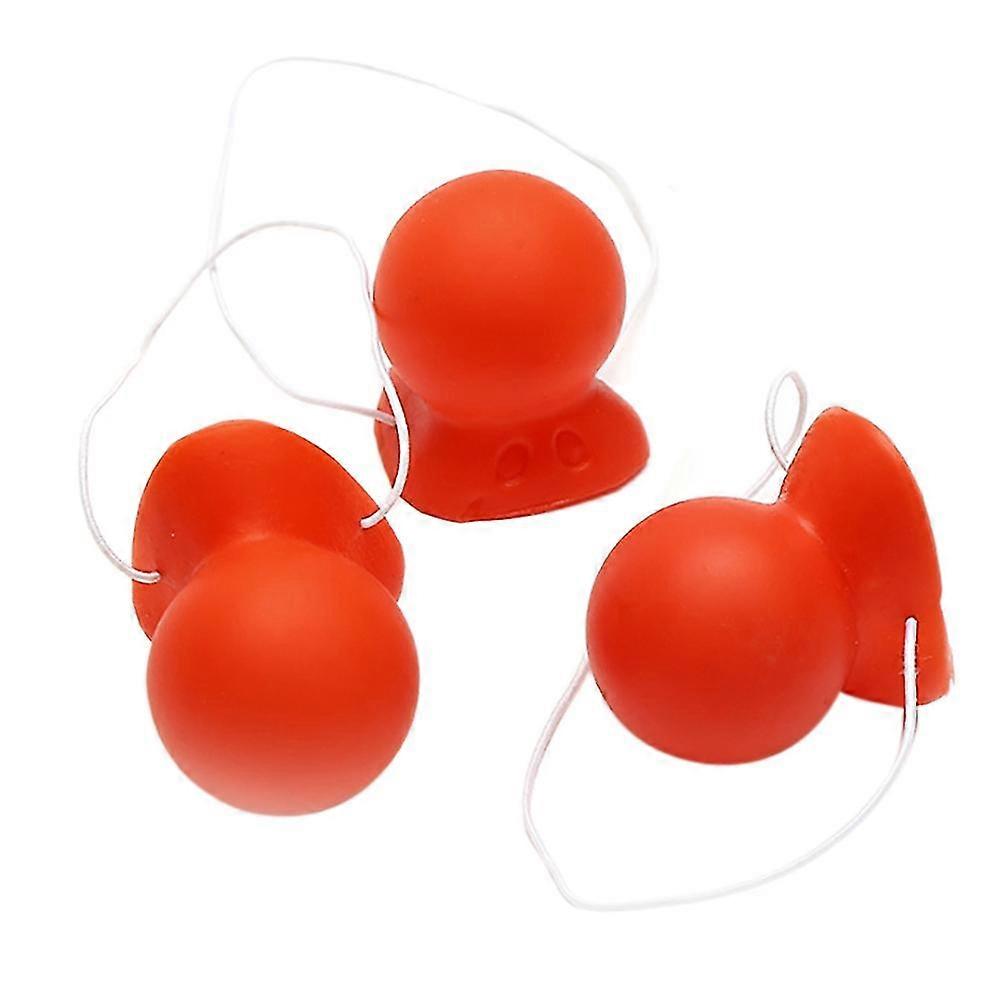3pcs Red Clown Nose Honking Squeaking Clown Nose With Elastic Rope For Adults Cosplay Costume Acces