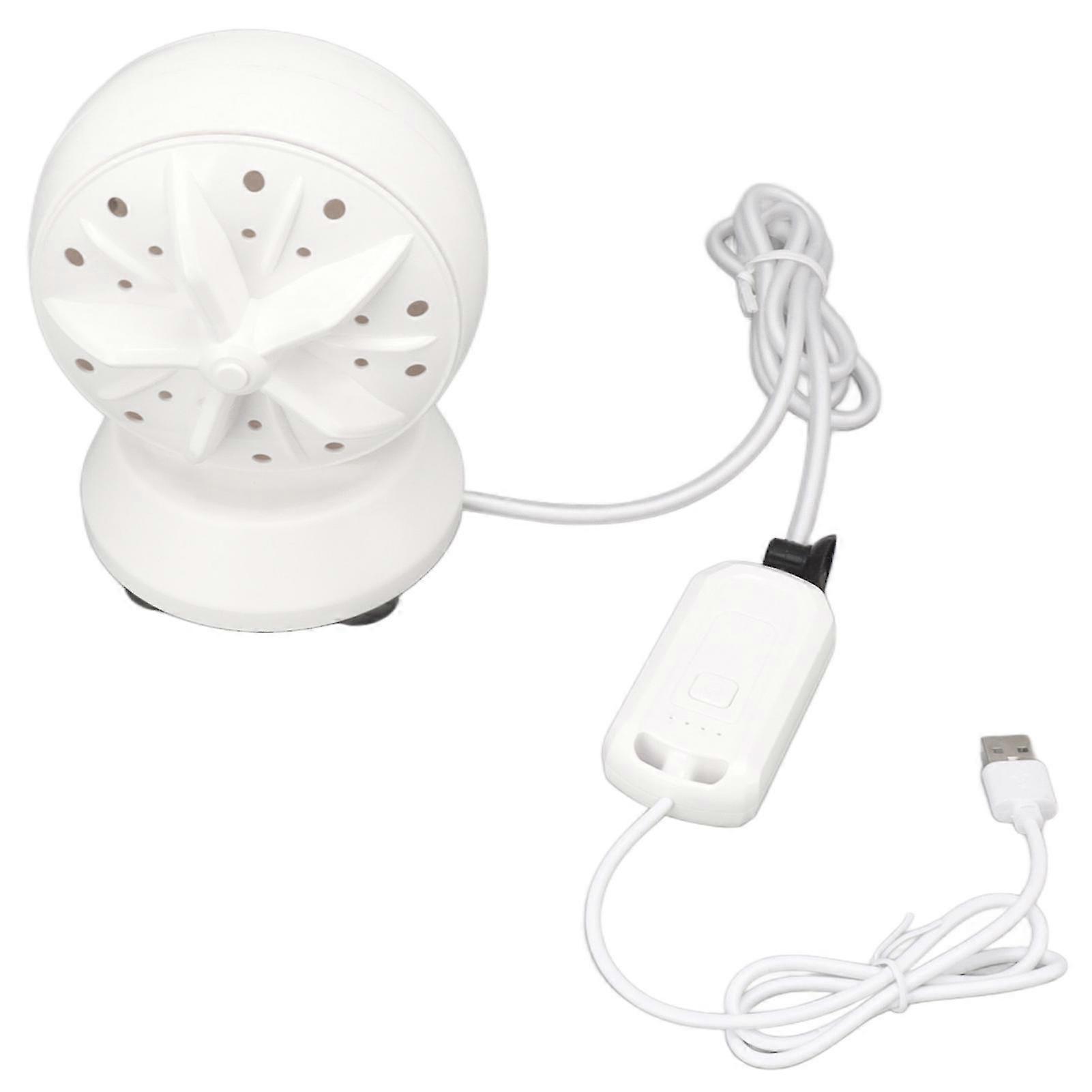 Mini Home Washer Dual Turbine Ultrasonic Deep Cleaning Portable 3in1 24W Washing Machine For Sink Dorm Travel Usb