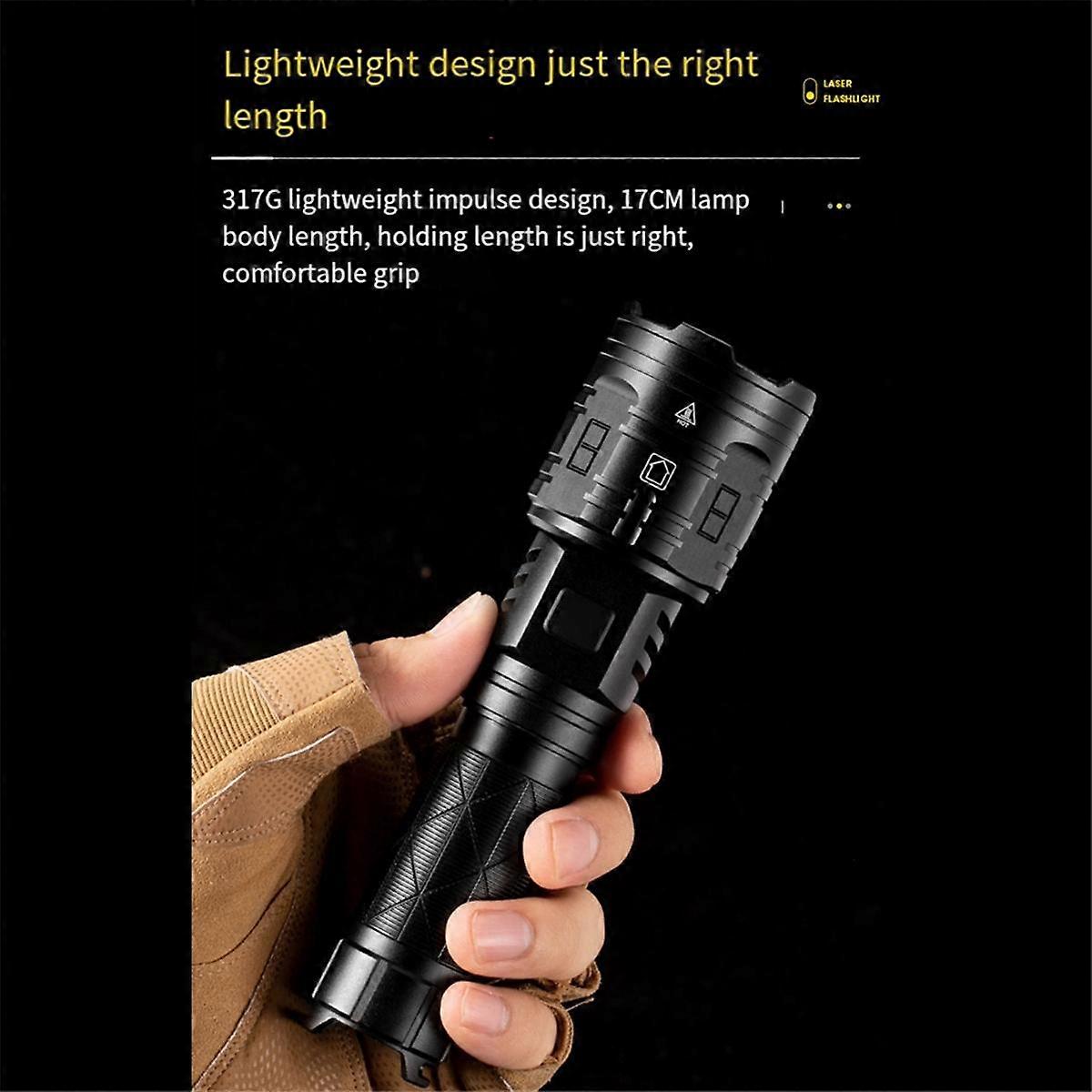 Rechargeable Flashlights High Lumens, Powerful Tactical Flashlights, 5 Modes LED Flashlight Adjusta