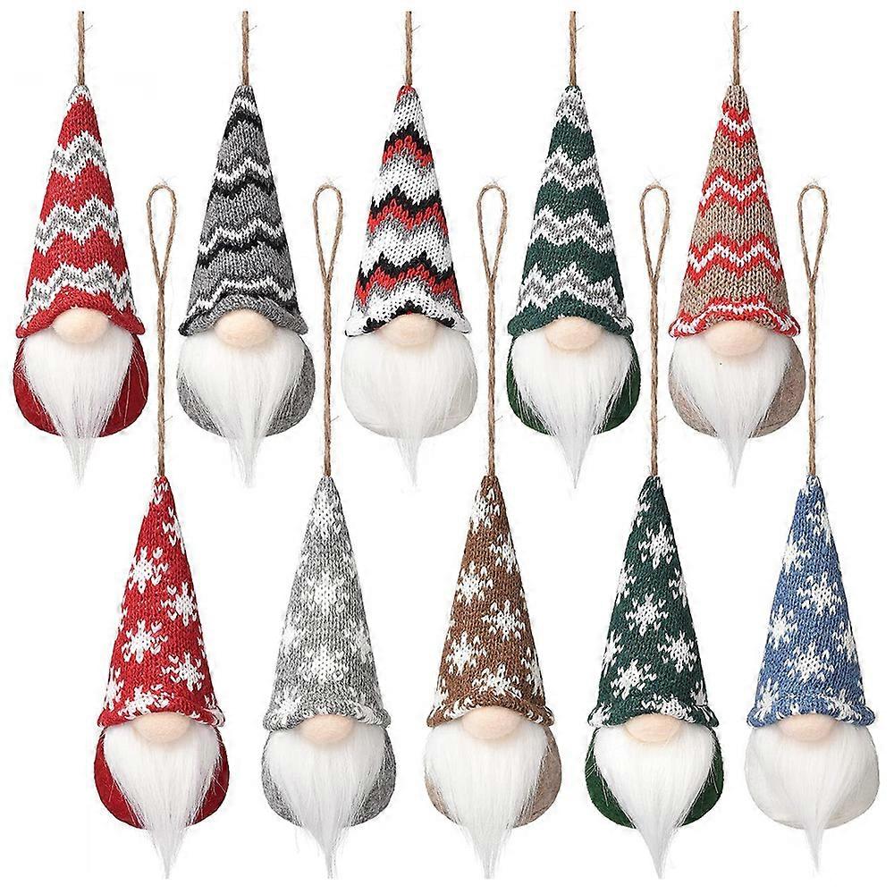Christmas tree handcrafted cotton and linen string hanging dwarfs